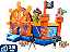 ILHA DO PIRATA com bolinhas (3x1: pula-pula, escorregador, bolinhas) (5,20m x 3,80m / altura: 3m) - Imagem 1