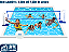 Vôlei Aquático SPLASH PREMIUM para piscina (Biribol) (rede ajustável: 4,5m até 7,5m / adaptável nas piscinas) - Imagem 1