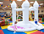 Pula Pula CASTELINHO BRANCO BABY com BOLINHAS COR-DE-ROSA (para local interno em cerâmica) (3x1: pula-pula, bolinhas e mini-escorrego) (área total: 3,5m x 3m / altura: 2,40m) - Imagem 2