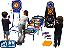 Jogos do MINI-PARK NERF (3x1: jogo de arremesso, pontaria inflável e tiro ao alvo eletrônico) (1m x 3m) - Imagem 1