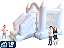 Pula-Pula CASTELINHO BRANCO PREMIUM (2x1: pula-pula e rampa) (4m x 2,5m / altura: 2m) - Imagem 1