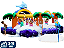 FESTA DA ESPUMA NA PISCINA DO GOLFINHO com água e espuma (3x1: espuma, escorregador  e piscina com água) (4m x 4m / altura: 2,50m) - Imagem 1