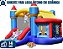Pula-Pula CASTELINHO ENCANTADO (para local interno em cerâmica) (4X1: pula-pula, bolinhas, mini-rampa e atividades) (3,5m x 3m / altura: 2m) - Imagem 1