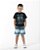 Conjunto Infantil Masculino Camiseta e Bermuda Microfibra Game Neon - Imagem 2