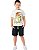 Conjunto Infantil Masculino Camiseta Meia Manga Dino e Bermuda Vrasalon - Imagem 1