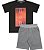 Conjunto Infantil Masculino Camiseta e Bermuda Basquete Vrasalon - Imagem 1