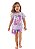 Pijama Infantil Feminino Curto Lavanda UpBaby - Imagem 1