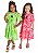 Vestido Infantil Floral Neon Quimby - Imagem 1