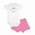 Conjunto Bebê Menina Body e Short Nuvem Rosa - Imagem 1