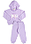 Conjunto Moletom Infantil Feminino Lilás - Imagem 1