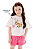 Conjunto Infantil Menina Blusa e Short Neon - Imagem 1