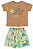 Conjunto Infantil Masculino Camiseta Dinossauro e Bermuda - Imagem 2