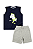 Conjunto Infantil Menino Regata e Bermuda - Imagem 1