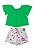 Conjunto Infantil Menina Blusa e Short 2/3 - Imagem 1
