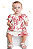 Vestido Bebê Floral Vermelho - Imagem 1