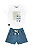 Conjunto Infantil Masculino Camiseta e Bermuda Azul - Imagem 1