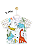 Camiseta Infantil Masculina Meia Manga Dinossauro Branca - Imagem 1