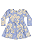 Vestido Infantil Manga Longa Floral Azul - Imagem 2