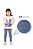 Calça Legging Infantil Feminina Flanelada Azul Vrasalon - Imagem 1