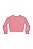 Blusa Cropped Infantil Manga Longa em Meia Malha Rosa - Imagem 3