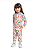 Conjunto Moletom Infantil Feminino Jaqueta e Calça Flores - Imagem 1