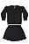 Conjunto Infantil Feminino Blusão e Short Saia Preto T10 - Imagem 2