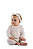 Macacão Estampado em Suedine para Bebê Menina (Off White) Up Baby - Imagem 6