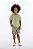 Conjunto Infantil Camiseta Flamê e Bermuda (Verde) Quimby - Imagem 1