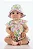 Macaquinho Floral em Suedine para Bebê Menina (Off White) Up Baby - Imagem 1