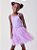 Vestido Infantil com Tule Lilás Lavanda - Imagem 1