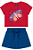Conjunto Infantil com Cropped e Short Saia para Menina (Vermelho) Bee Loop - Imagem 1