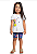 Conjunto Infantil com Blusa e Bermuda Ciclista para Menina - Imagem 1