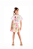 Conjunto Infantil Floral com Blusa e Short-Saia (Branco) Quimby - Imagem 1