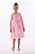 Vestido Infantil Manga Longa em Ribana com Saia de Tule Rosa Quimby - Imagem 1