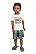 Conjunto Dino com Camiseta e Bermuda para Menino (Off White) - Imagem 1