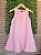Vestido Infantil em Malha Texturizada com Recorte Godê Rosa - Imagem 1