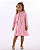 Vestido Infantil em Malha Texturizada com Recorte Godê Rosa - Imagem 3