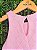 Vestido Infantil em Malha Texturizada com Recorte Godê Rosa - Imagem 2