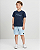 Conjunto Infantil Menino com Camiseta e Bermuda Sublimada Azul Marinho - Imagem 1