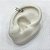 Piercing Argola Dupla em Prata Cravejada com Zircônias - Imagem 1