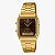 Relógio Casio Dourado Vintage Unissex AQ-230GA-5AMQY Fundo Marrom - Imagem 1