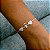 Pulseira Menino e 2 Corações Cravejados em Prata - Imagem 2