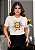 Camiseta Baby Look Explosão de Cores Off White - Imagem 1