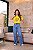 Camiseta Baby Look Explosão de Cores Amarela - Imagem 2