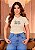 Camiseta Galera One Two Cor Areia - Imagem 1