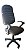 Cadeira de escritório Presidente com costura em formato listra total e base giratória preta - Imagem 2