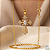 Colar Luxo com Pingente Cruz e Strass - Imagem 1