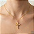 Colar com Pingente de Coroa e Cruz Aço Inoxidável - Imagem 3