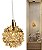 Pendente Luminária Provençal Clássica Cristal Legítimo P/ 1 Lâmpada Bivolt 110V/220V Dourado Quarto Cozinha Banheiro Lavabo Cabeceira - Imagem 1