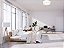 Luminária Plafon Sobrepor Teto Lustre Redondo P/ 4 Lâmpadas Led E27 Metal Moderno Sushi Sala Quarto Cozinha 32cm Branco - Imagem 2